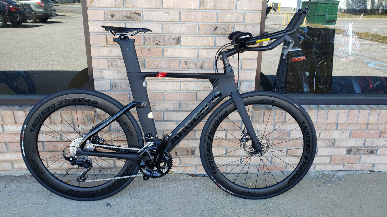 Argon 18 E-117 Tri Disc Shimano 105 12 speed 2024 w/Profile Design Carbon Wheels