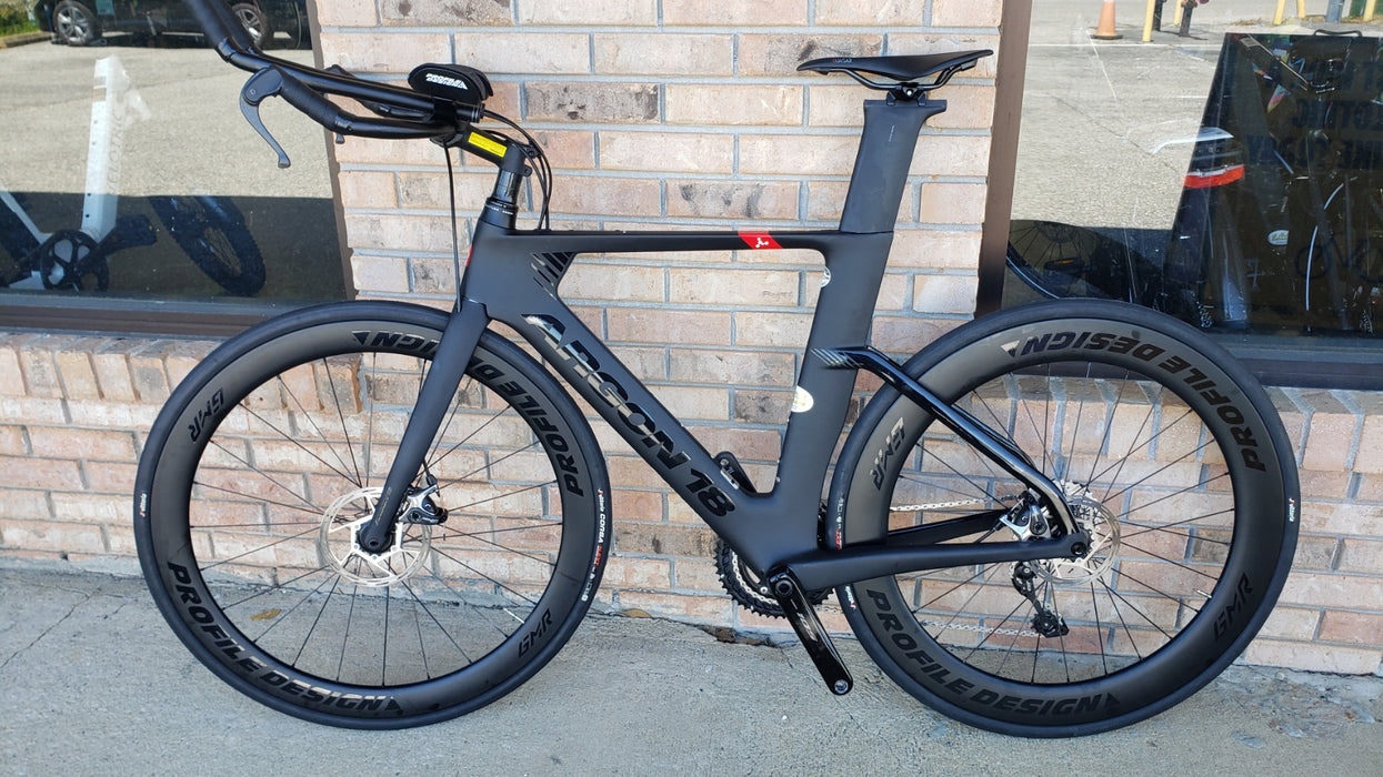 Argon 18 E-117 Tri Disc Shimano 105 12 speed 2024 w/Profile Design Carbon Wheels