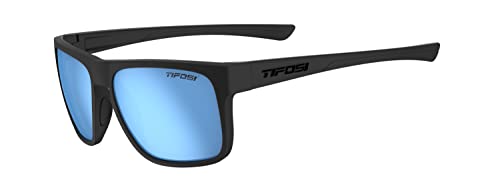 Tifosi Optics Swick Sunglasses Polarized (BlackOut/Sky Blue Polarized Lenses)