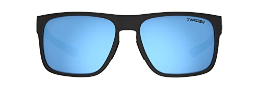 Tifosi Optics Swick Sunglasses Polarized (BlackOut/Sky Blue Polarized Lenses)
