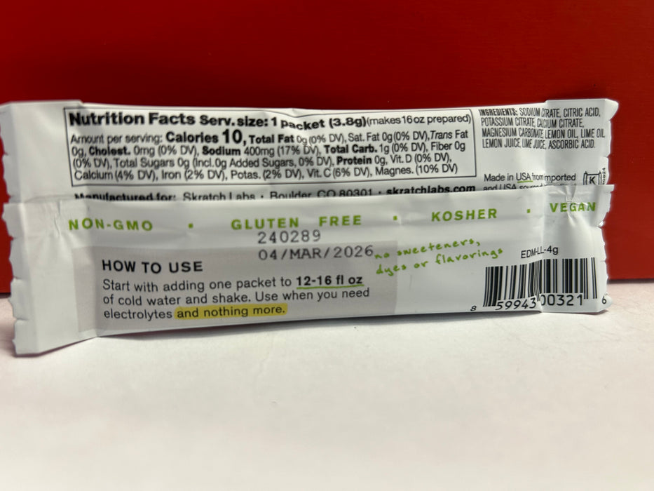 Skratch Everyday Hydration Drink Mix Lemon/Lime