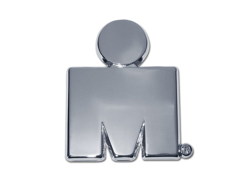 IRONMAN M-DOT Chrome Car Emblem by Elektroplate Silver